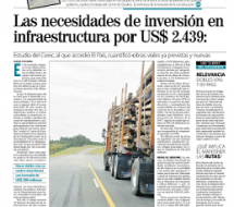 ¿Cuánto es la inversión en obras de infraestructura vial que se estima en Uruguay?